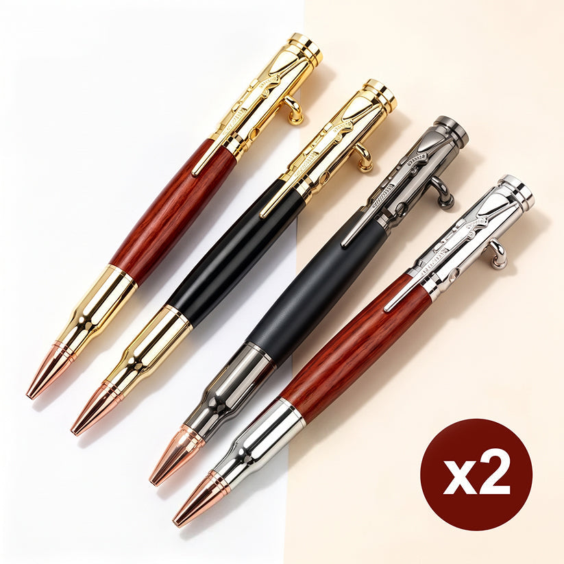 π Bolt Action Wooden Bullet Pen | Crafted From Real Wood & Bullet Casing