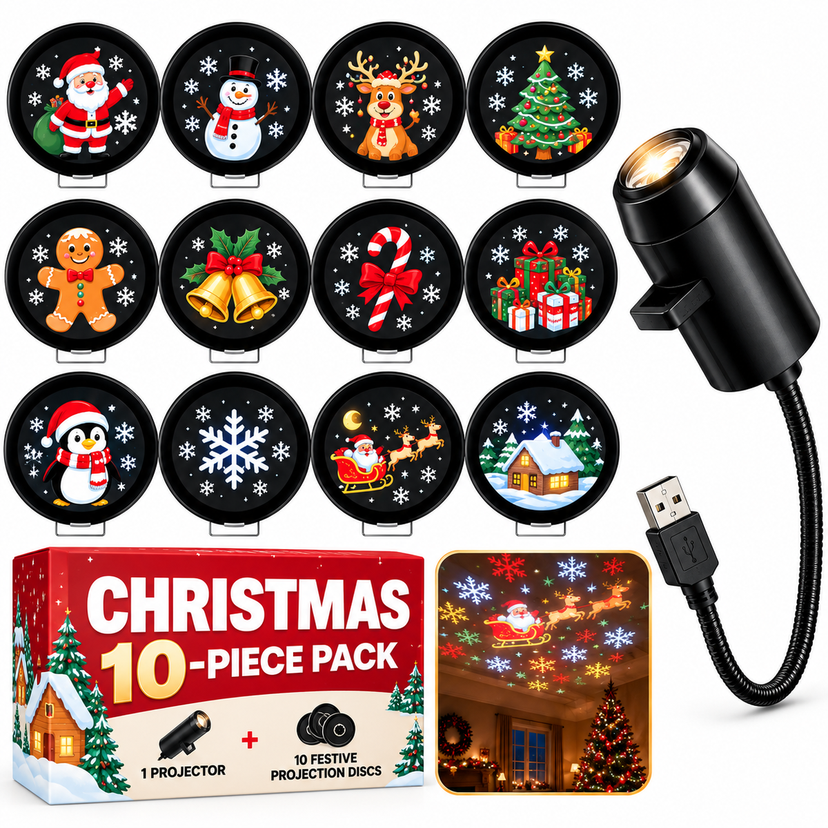 ๐Early Christmas Sales 50% OFF๐ โChristmas Magic Projector โ Plug In & Transform Any Room in Seconds