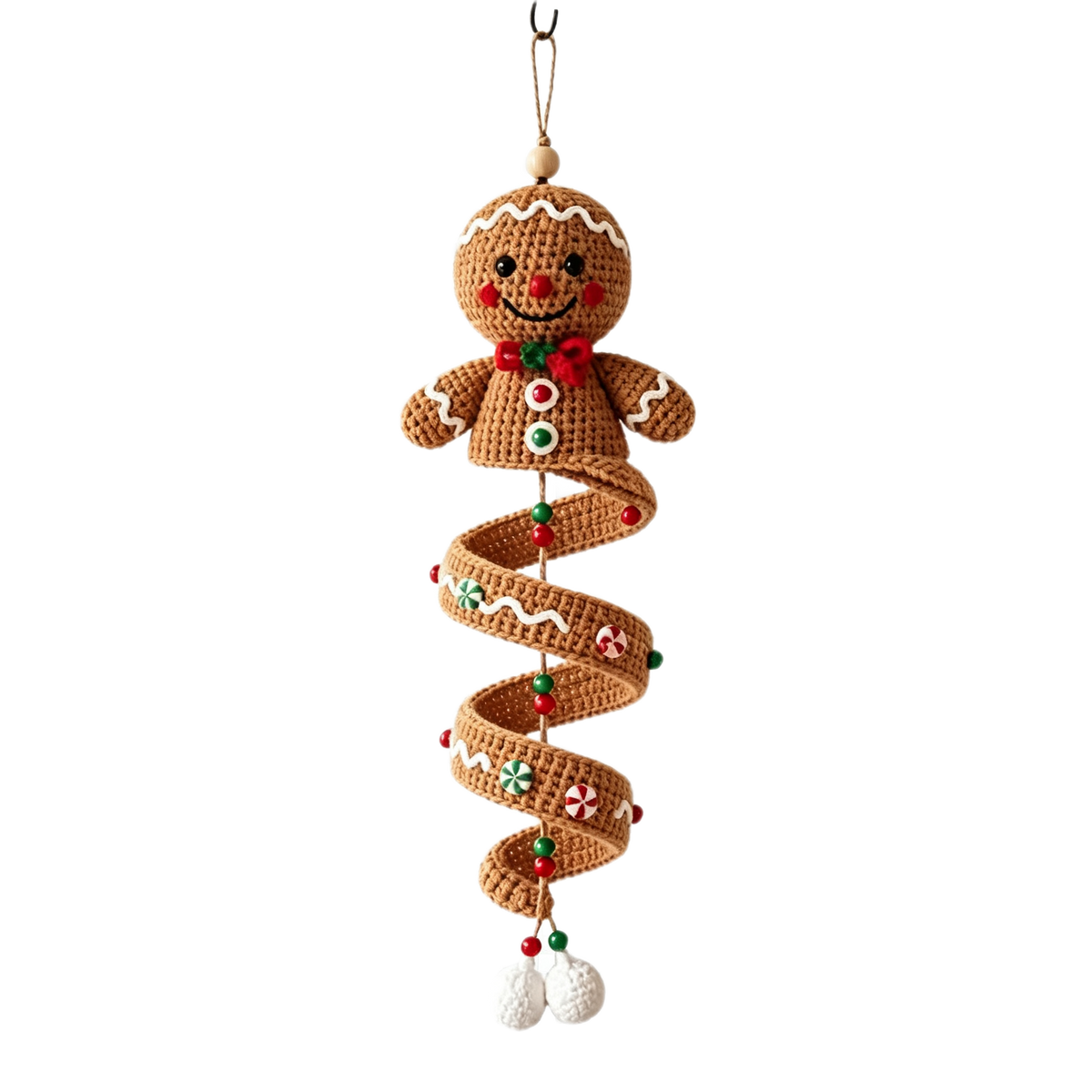3D Christmas Crafts Kit🎁Crochet Snowman Spiral Ornament DIY Kit