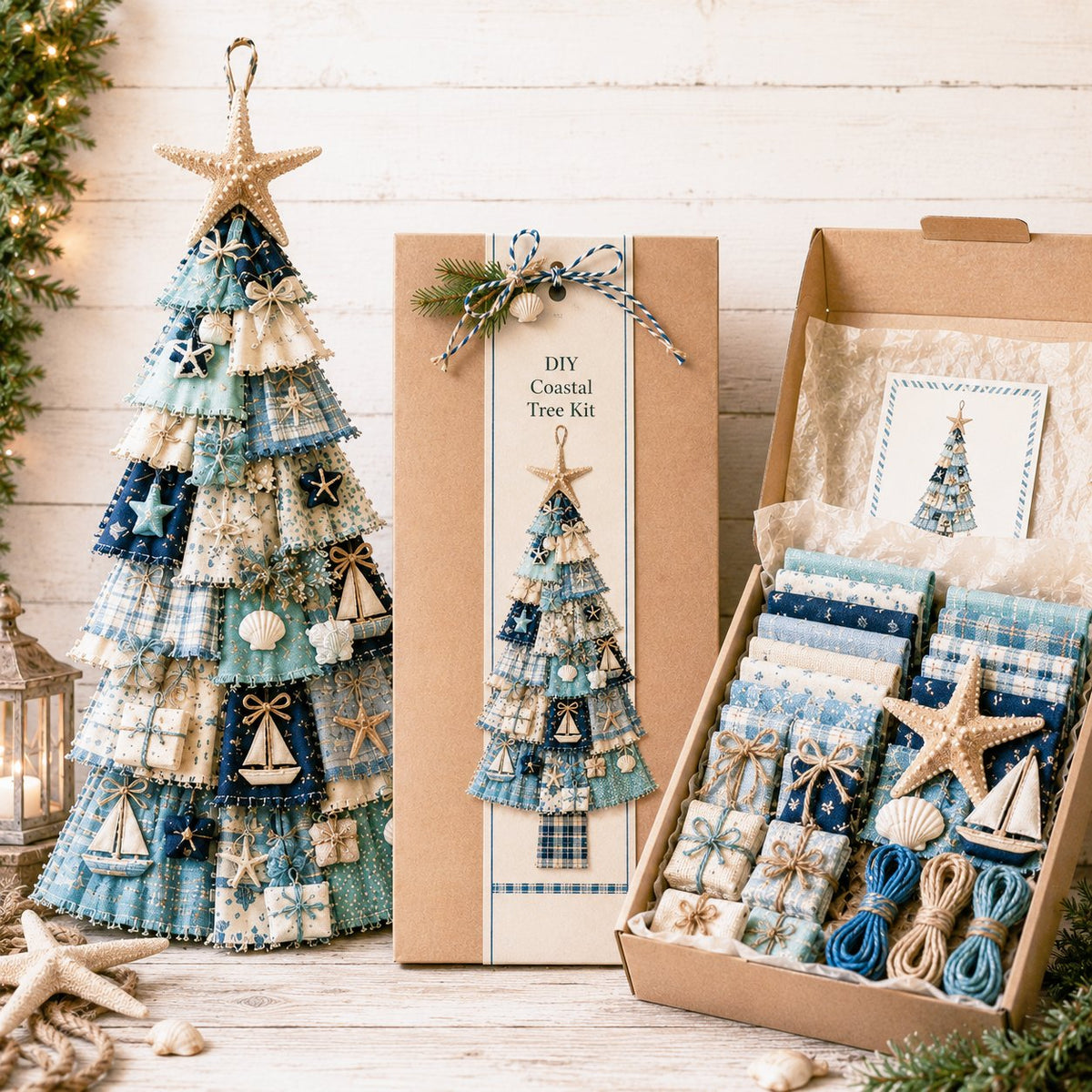 🎄 DIY Oversized Patchwork Christmas Tree Kit – Festive Handmade Door Decor 🧵✨