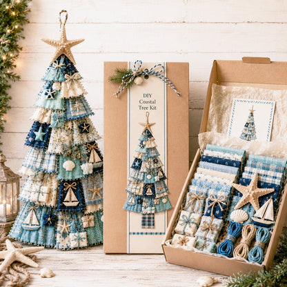 🎄 DIY Oversized Patchwork Christmas Tree Kit – Festive Handmade Door Decor 🧵✨