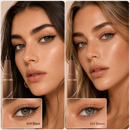 Smudge-Proof, Long-Lasting, Waterproof, and Sweat-Resistant Ultra-Fine Eyeliner Pen