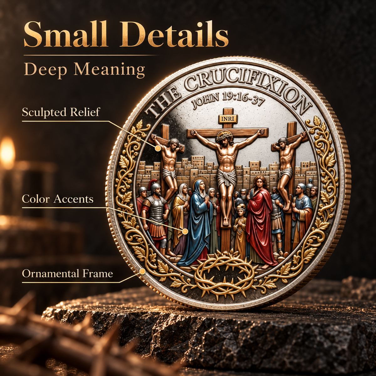 Crucifixion & Resurrection Christian Faith Commemorative Coin