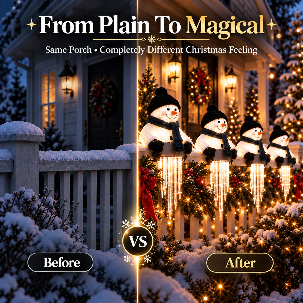 WinterGlow before and after