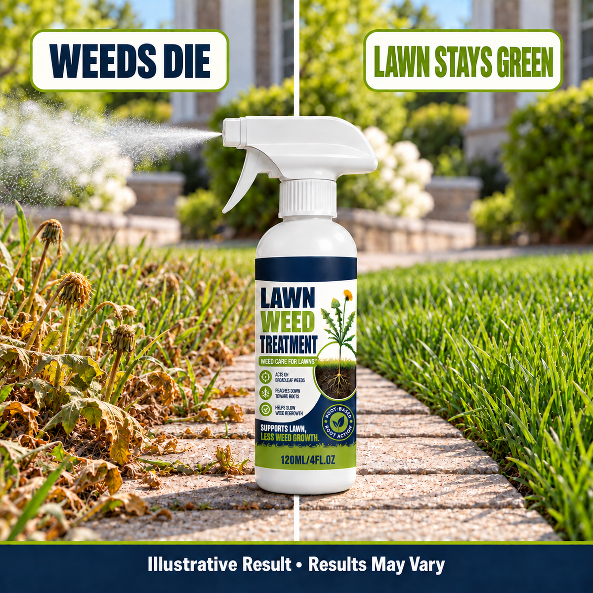 Illustrative lawn comparison