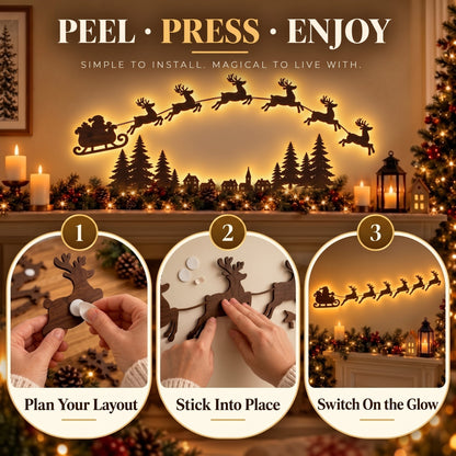🎅🦌LED Reindeer Wall Decorations - Festive Christmas Lighting