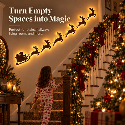 🎅🦌LED Reindeer Wall Decorations - Festive Christmas Lighting