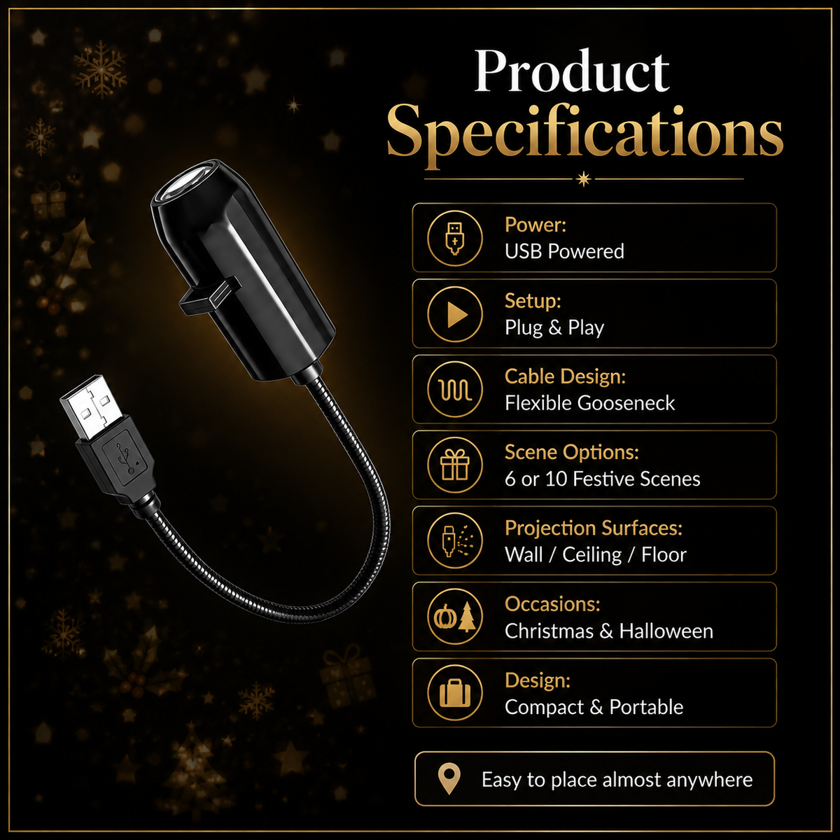 🎄Early Christmas Sales 50% OFF🎄 —Christmas Magic Projector – Plug In & Transform Any Room in Seconds