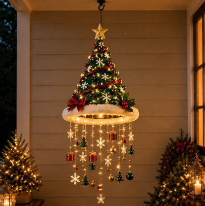 🔥Today 49% OFF🎅 Lighted Santa Hat Hanging Chandelier 🎄