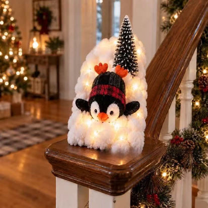 🔥Playful Penguin Snowy Stair Railing Decor