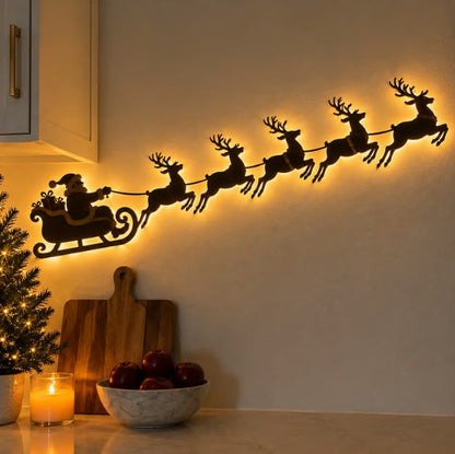 🎅🦌LED Reindeer Wall Decorations - Festive Christmas Lighting