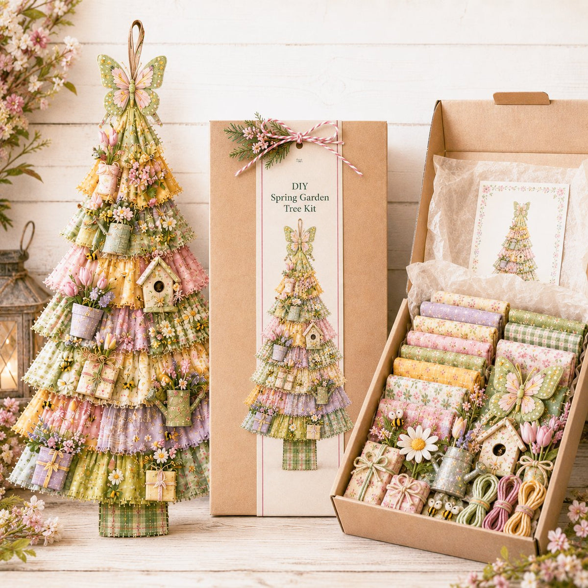 🎄 DIY Oversized Patchwork Christmas Tree Kit – Festive Handmade Door Decor 🧵✨
