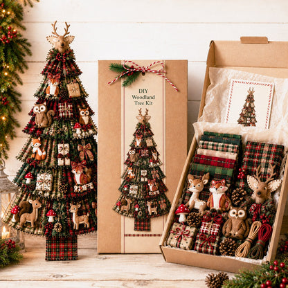🎄 DIY Oversized Patchwork Christmas Tree Kit – Festive Handmade Door Decor 🧵✨