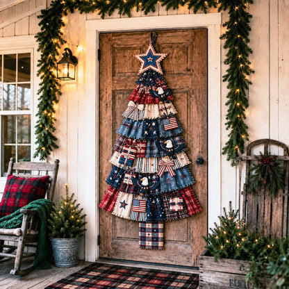 🎄 DIY Oversized Patchwork Christmas Tree Kit – Festive Handmade Door Decor 🧵✨