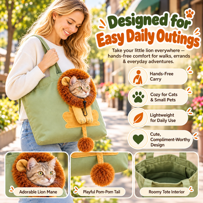 🦁Little Lion Tote  – Made for Pet Lovers🐱