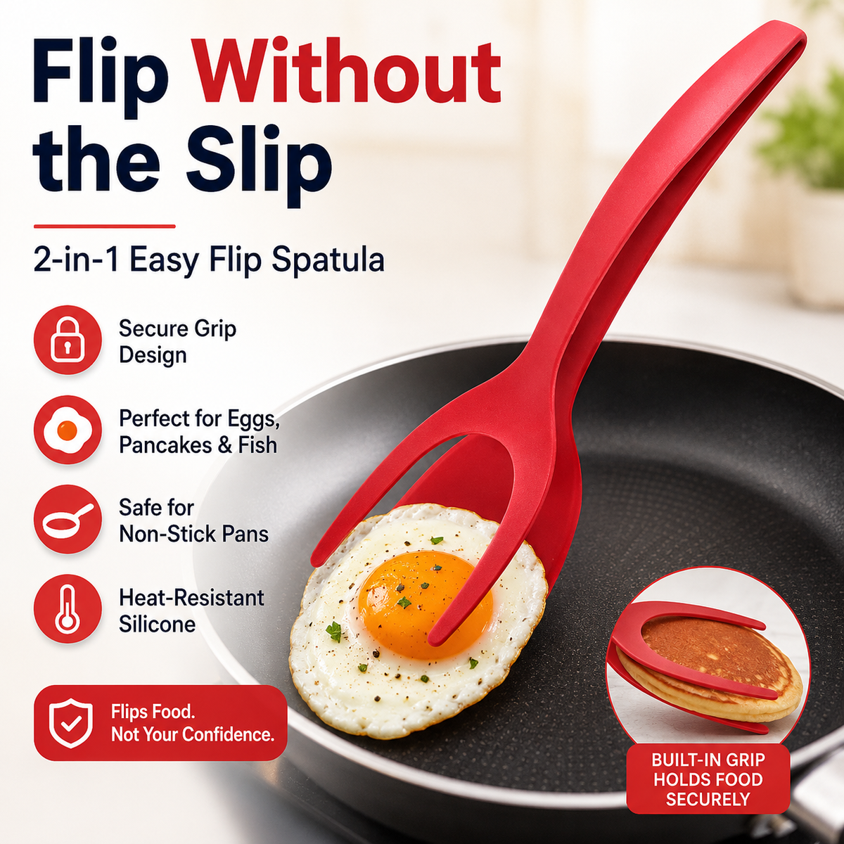 🔥 2-in-1 Flip Spatula Tongs — 50% OFF Today