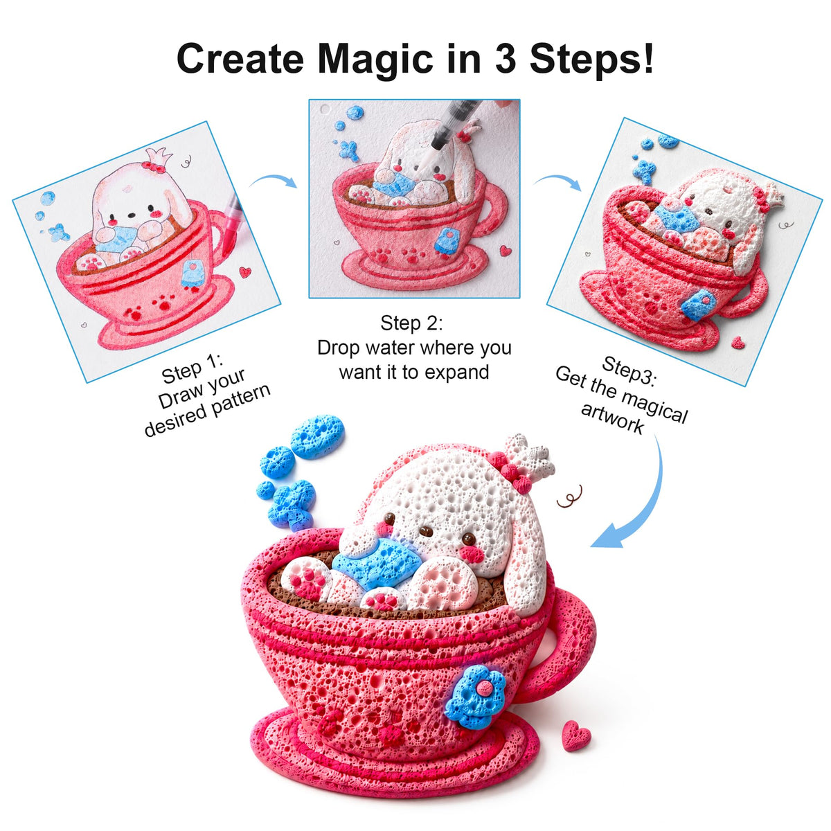 Create 3D puffy art in four easy steps