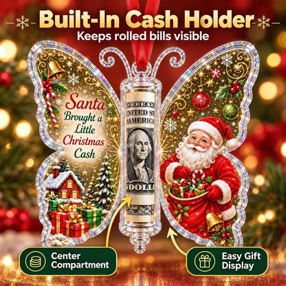 🦋 Christmas Cash Gift Butterfly Ornament – Holiday Money Holder Keepsake 💵