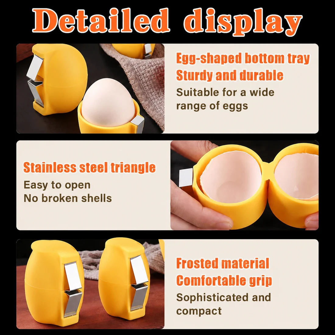 Egg opener product anatomy